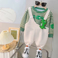 Cartoon Design Baby Boy Color Blocking 2PC Casual Clothes Set