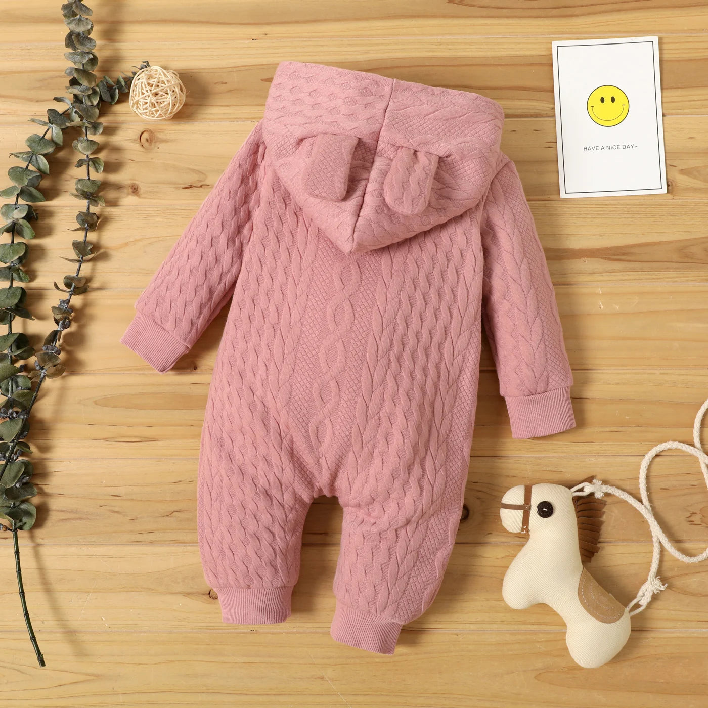 Baby Boys/Girls Lovely Ears Warm Hooded Romper