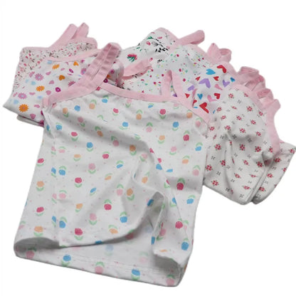3Pc/Lot Little Girls Cartoon Design Cotton Tops