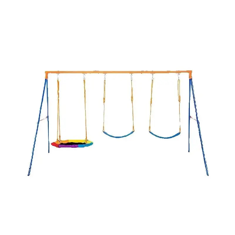 Outdoor Swing Set with 1 Saucer Swing Seat for Kids childrensterritory