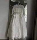 Girls A-Line O Neck Half Sleeves Long Weddings/Communion Gowns childrensterritory