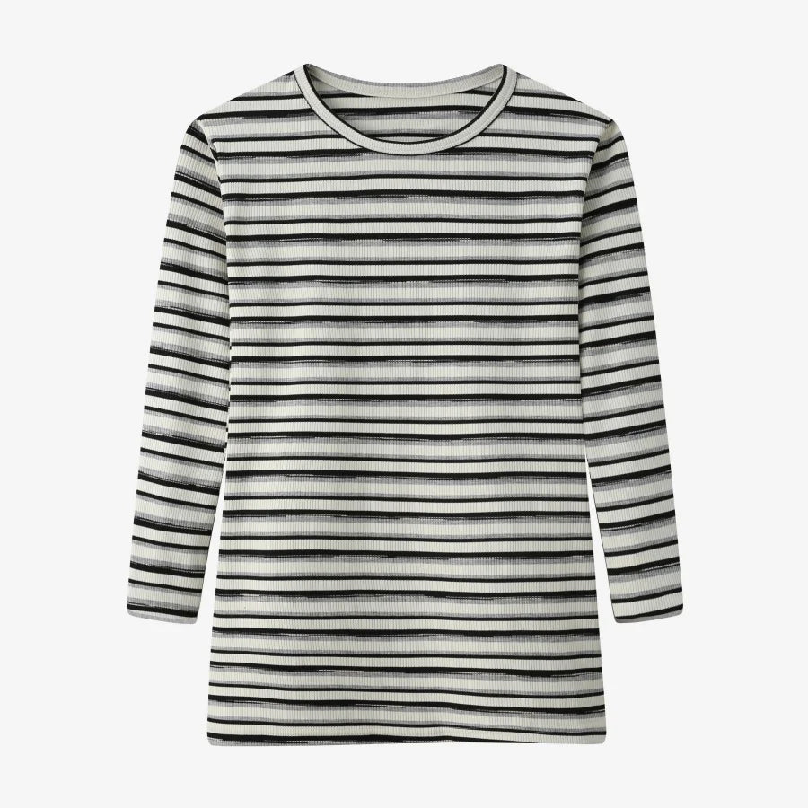 Striped Design 3/4 Sleeves Tops for Teen Girls and Woman childrensterritory