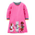 Horse Print Girls Long-Sleeved Casual Dresses childrensterritory