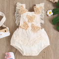 Baby Girls Cute Flower Lace Design Sleeveless Rompers childrensterritory
