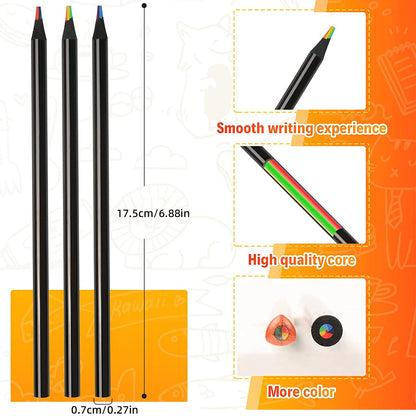 10 Pcs 7-in-1 Rainbow Drawing Pencil for Kids childrensterritory