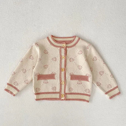 Baby Girl Hollow Out Knitwear Outfit Set