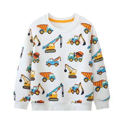 Kids Boys Cartoon Dinosaurs Print Cotton Sweatshirts childrensterritory