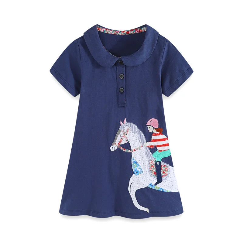 Little Girls Casual Design Summer Cotton Dresses