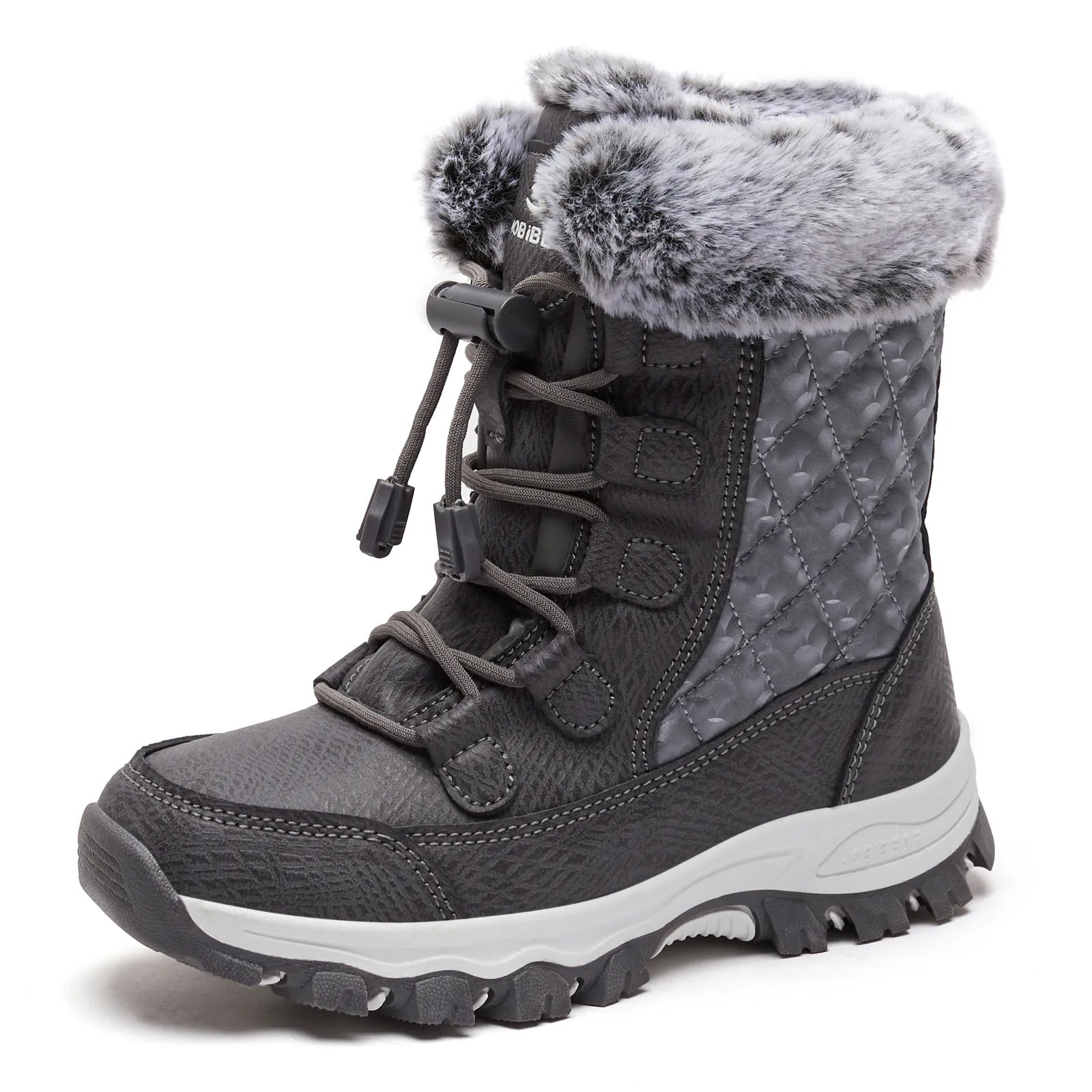 Kids Waterproof Warm Faux Fur Lined Snow Boots childrensterritory
