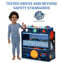 Space Adventures Design 6 Bin Kids Toy Organizer childrensterritory