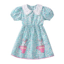 Little Girls Cartoon Embroidered Design Summer Dresses childrensterritory