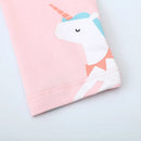 Girls Pink Cartoon Unicorn Print Leggings childrensterritory