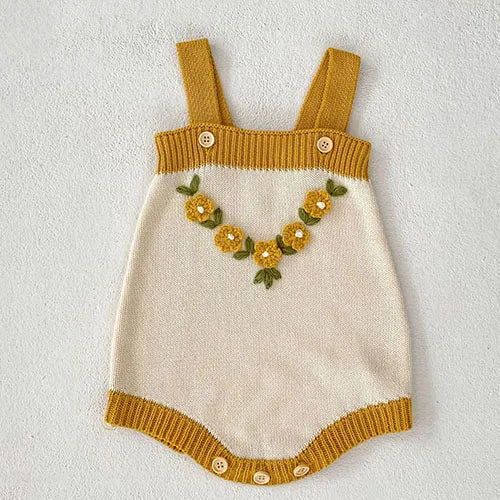 Baby Girl Hollow Out Knitwear Outfit Set
