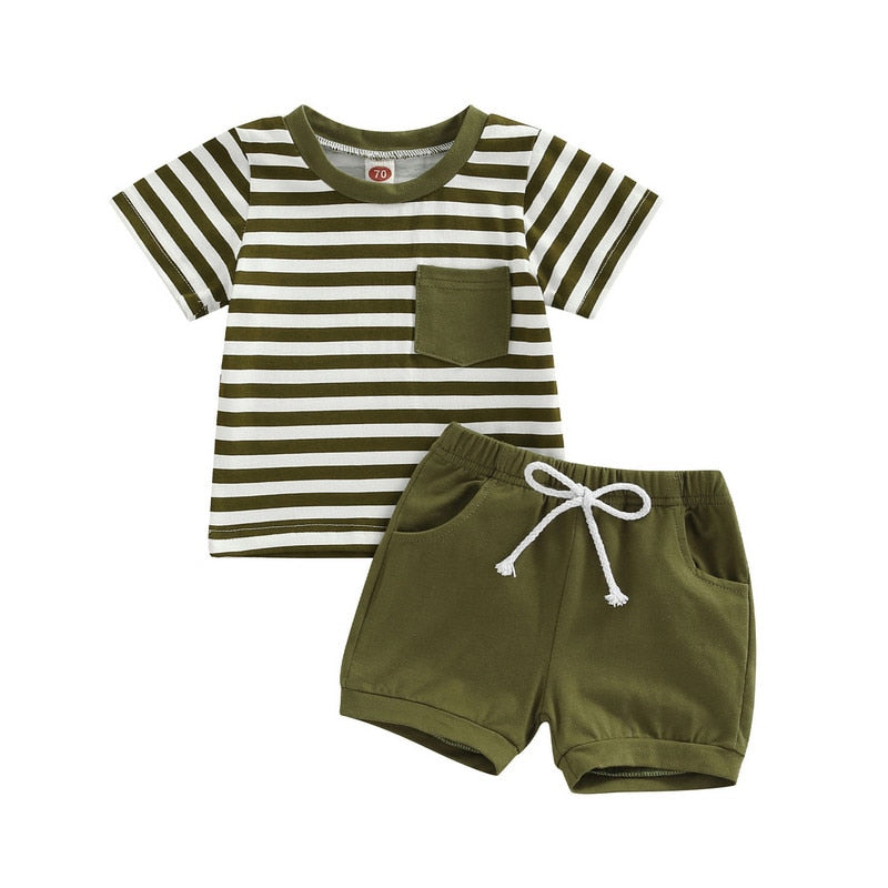 Baby Boys Short Sleeve Tops and Shorts Set for Summer childrensterritory