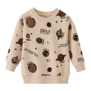 Long Sleeve Stars Cartoon Print Kid Boys Girls Sweatshirts childrensterritory