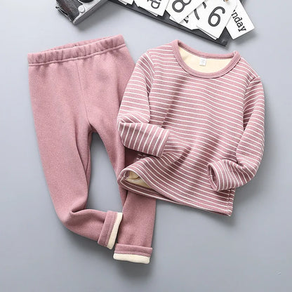 Thick Warm Long Sleeve Kids Pyjamas for Autumn Winter childrensterritory