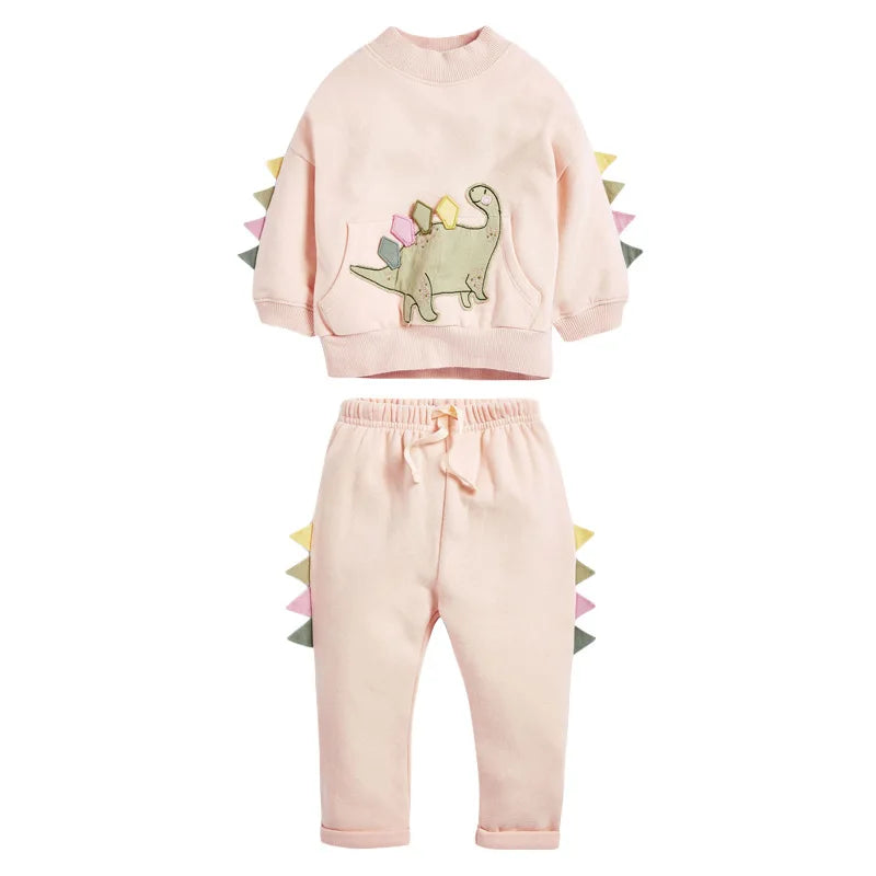 Cartoon Design Hoodies and Soft Pants Warm Outfits for Kids childrensterritory