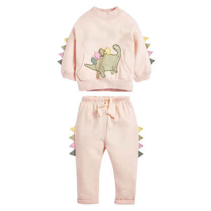 Cartoon Design Hoodies and Soft Pants Warm Outfits for Kids childrensterritory