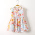 Little Girls Elegant Floral Print Summer Dresses childrensterritory