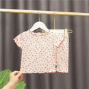 Printed 2pcs/set Toddler Girls Top and Pajama Set Home Wear childrensterritory