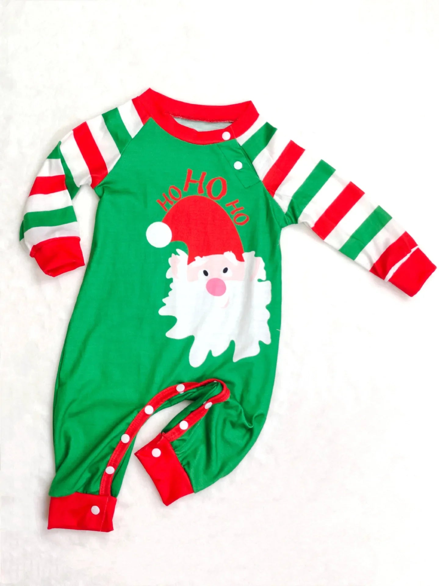 Santa Claus Striped Xmas Sleepwear For Whole Family