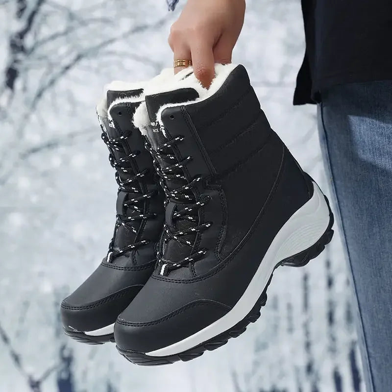 Long Plush Thickened High-Top Snow Boots for Kids