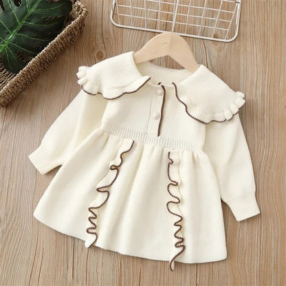 Kids Girls Fashionable Print Skirt Princess Sweater Dresses childrensterritory
