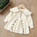 Kids Girls Fashionable Print Skirt Princess Sweater Dresses childrensterritory