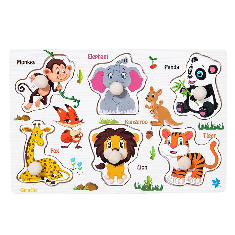 Kids Shape Matching Wooden Puzzle Educational Toys childrensterritory