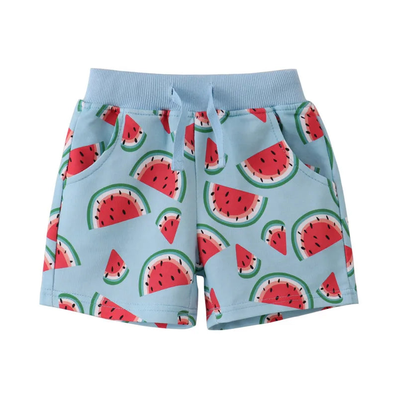 Kids Boys Jungle Theme Print Cotton Short Pants for Summer