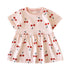Fruit Print Little Girls Summer Holiday Cotton Dresses childrensterritory