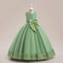 Solid Color Sequin Bow Design Kids Girls Formal Evening Vestidos childrensterritory