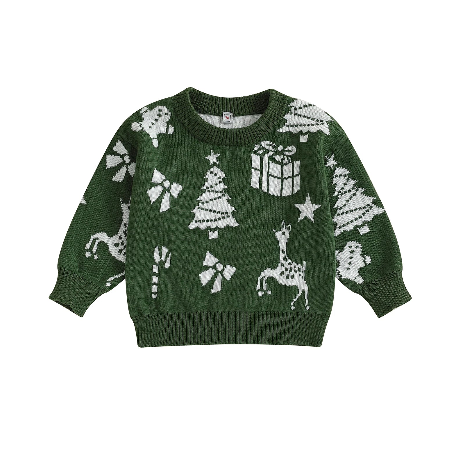 Baby Kids Long Sleeves Christmas Design Winter Sweater