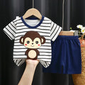 Little Boys Girls Cartoon Print Cotton Clothing Sets childrensterritory