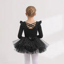 Kids' Girls' Designer Gymnastics Ballet Leotard with Tutu Skirt