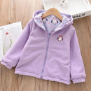 Kids Girls Double-Faced Cartoon Print Korean Style Coats childrensterritory