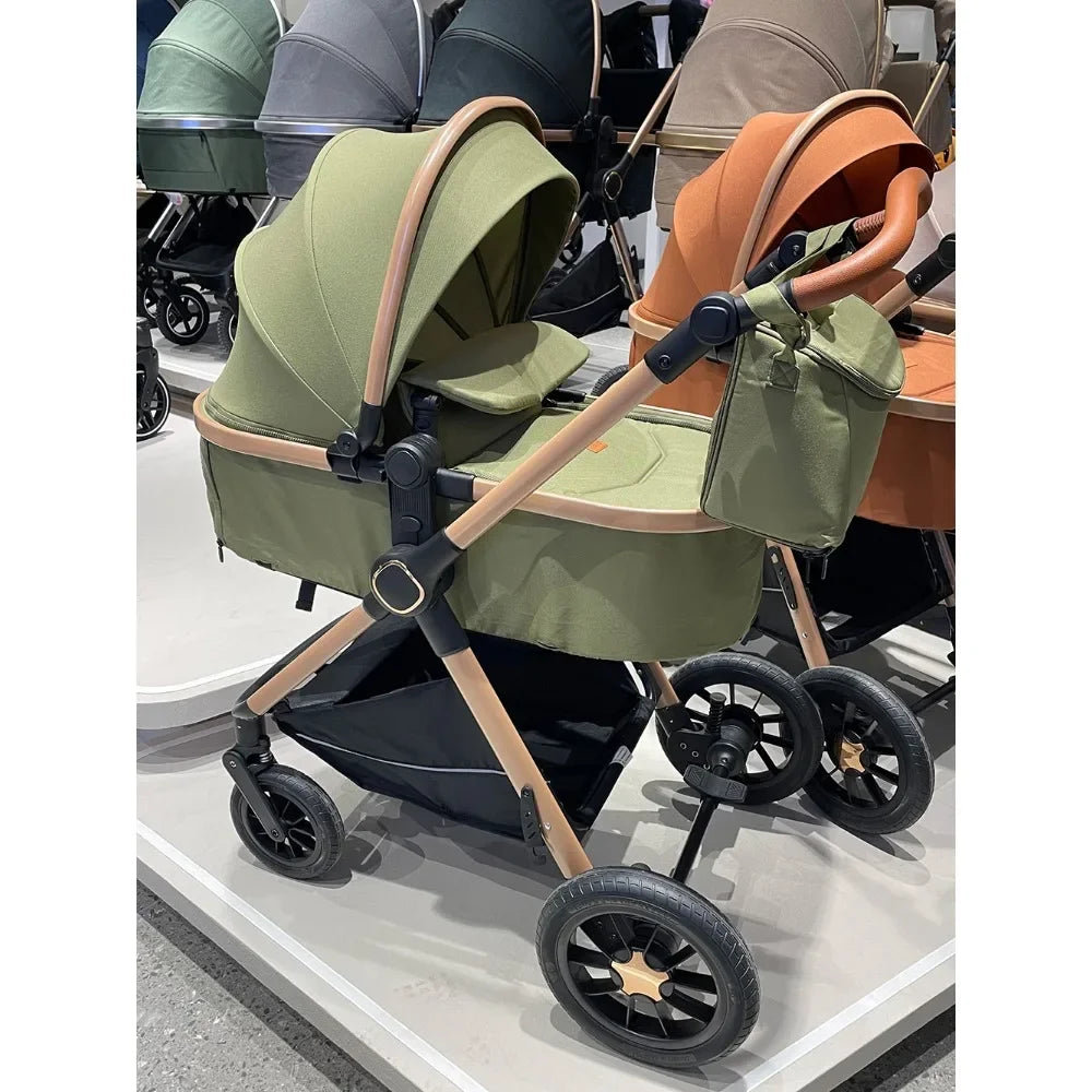 Multifunctional Baby Stroller with Detachable Basket