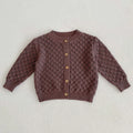 Baby Girls Long Sleeves Floral Embroidery Knitted Cardigans childrensterritory