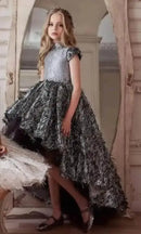 Kids Girls Puffy Glitter Pearls Wedding Pageant Gowns childrensterritory