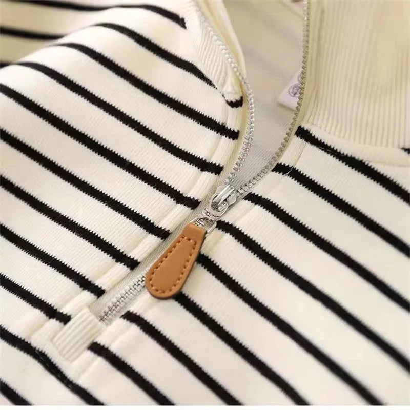 Casual Striped Design Sports Sweatshirts for Kids childrensterritory