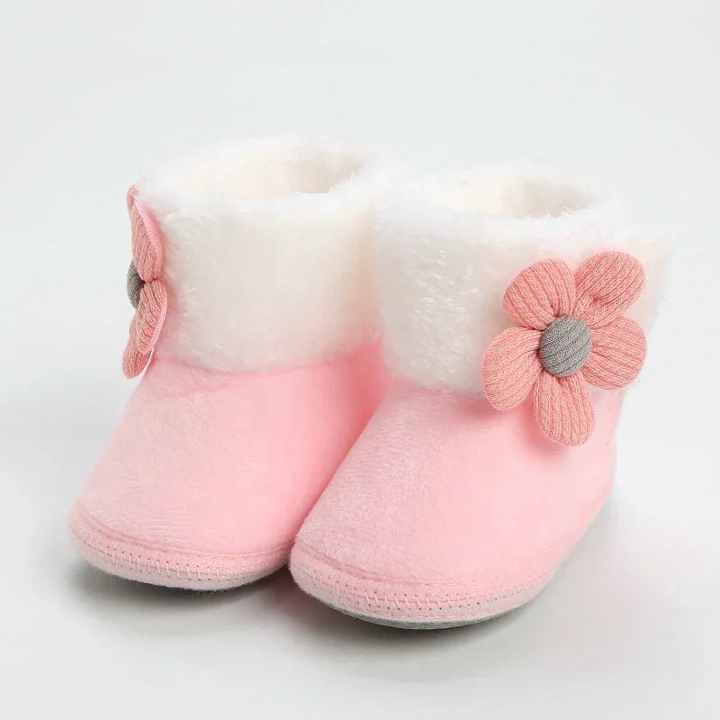 Flower Design Comfortable Baby Snow Booties childrensterritory