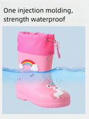 Cartoon Unicorn Design Buckle Non-slip Rain Shoes for Kids childrensterritory