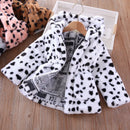 Plush Imitation Fur Hooded Kids Girls Warm Jackets childrensterritory
