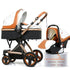 3-in-1 Foldable Baby Carriage Prams With Car Seat childrensterritory