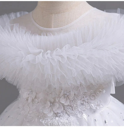 Star Sequin Design Fluffy Evening Princess Dresses childrensterritory