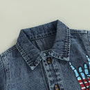 Hand Print Kids Independence Day Button Closure Shirt childrensterritory