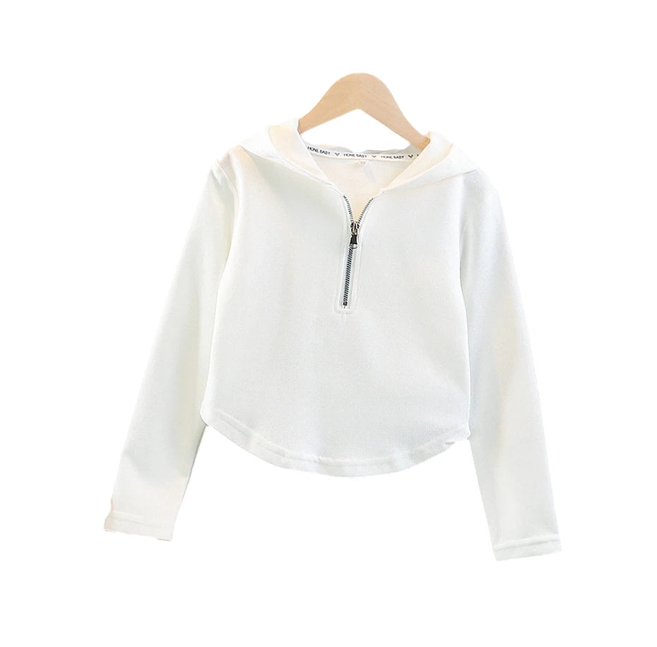 Kids/Teen Girls Solid Color Hoodies For Spring Autumn childrensterritory