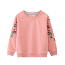 Kids Girls Cartoon Applique Warm Sweatshirts childrensterritory