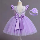 Baby/Kids Girls Lace Pearls Princess Party Dress
