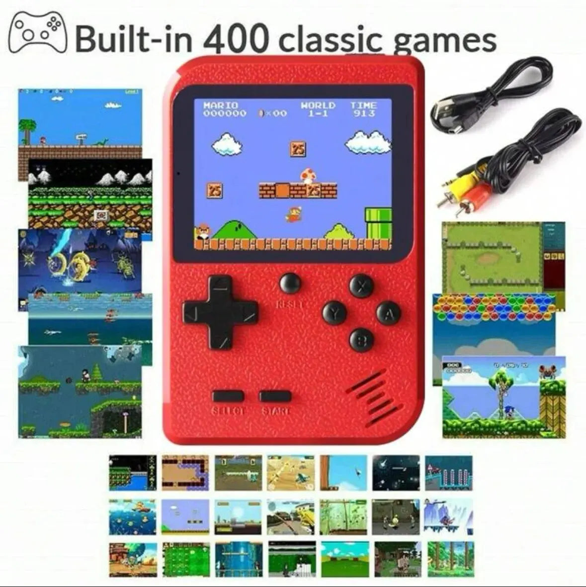 Retro Style Handheld Small Video Game Console for Children